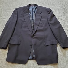 Vintage Hart Schaffner Marx Blazer Sport Coat Jacket Mens 48L Blue HSM 100s USA