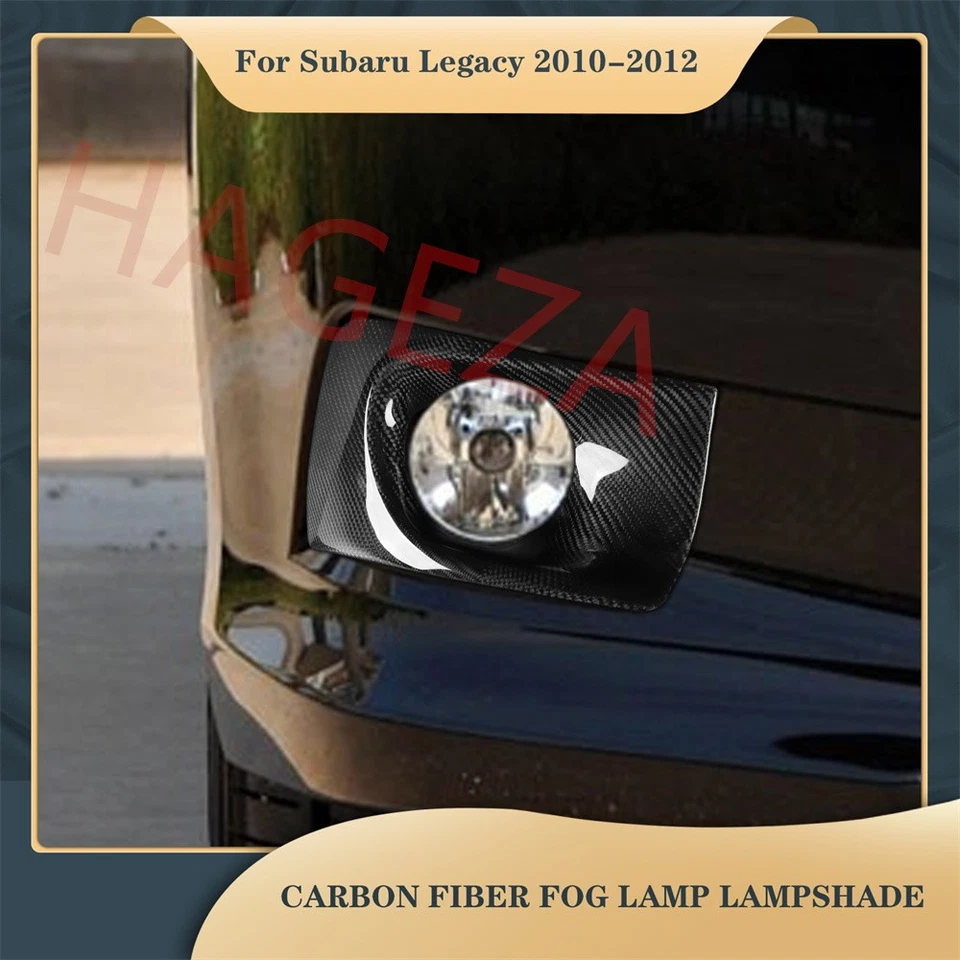 2x Cubierta de panel de luz antiniebla delantera de fibra de carbono real para Subaru Legacy 2010-2012 Foto 4 de 4