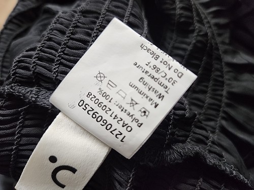 Nwt Commense Women's Ruffle Long Sleeve V-Neck Crop Top Large Black Color - Picture 4 of 4