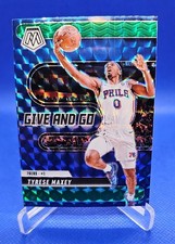 2024-25 Panini Mosaic - Give and Go Tyrese Maxey #12 Green Mosaic Prizm