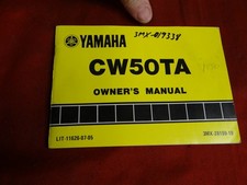 1989 Yamaha CW50TA, Owner's Manual, 3MX-28199-10, LIT-11626-07-05