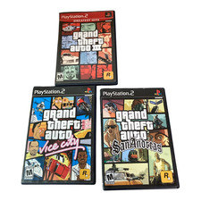 Sony PlayStation 2 PS2 CIB Grand Theft Auto The Trilogy III VICE SAN LOT MAPS X