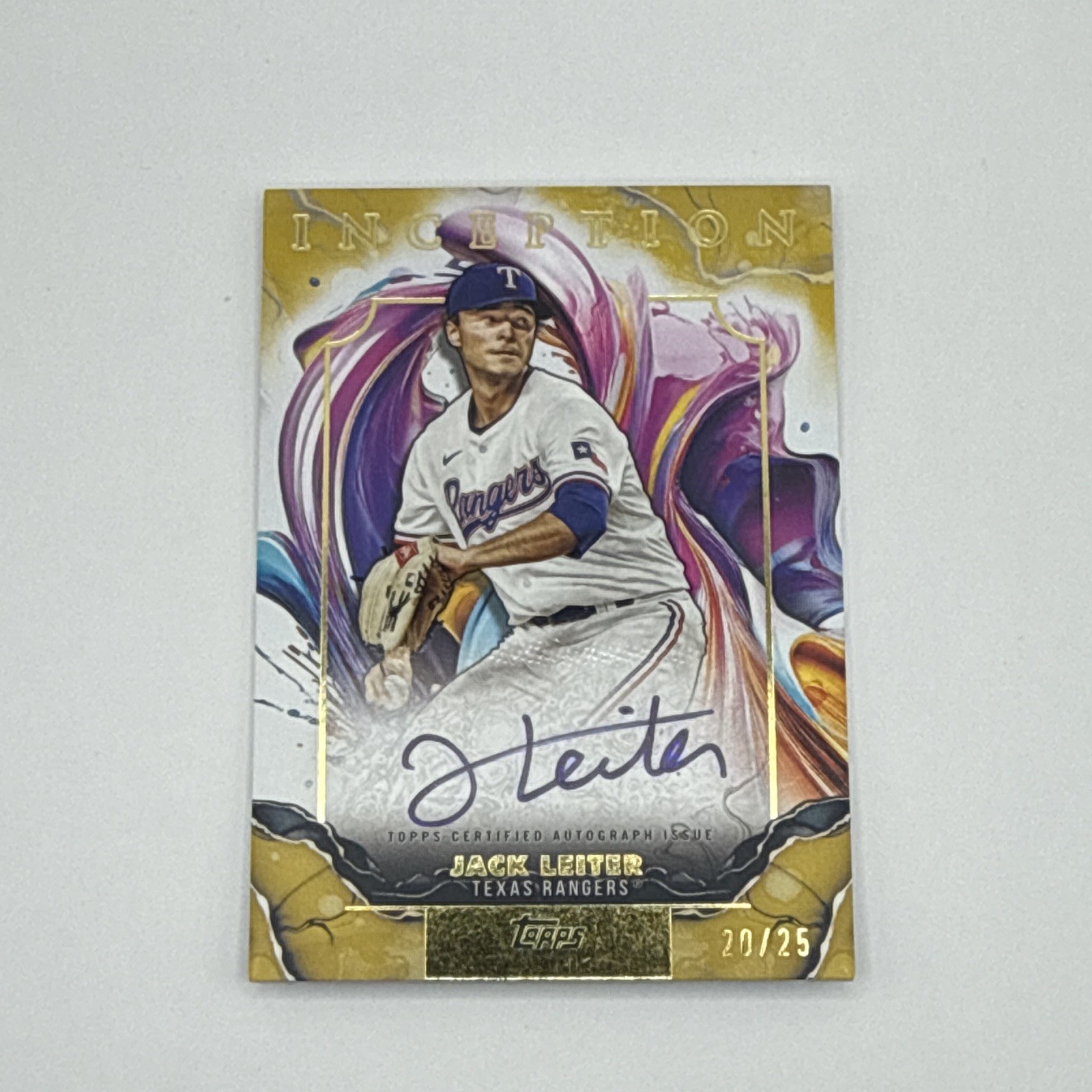 2025 Topps Inception Jack Leiter Auto /25 Rookie RC Texas Rangers #RESA-JLE MLB