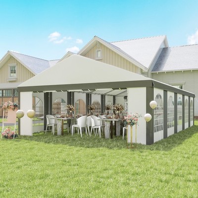 20' x 33' Carport Garage  Party Event Tent Heavy duty Large Patio Gray