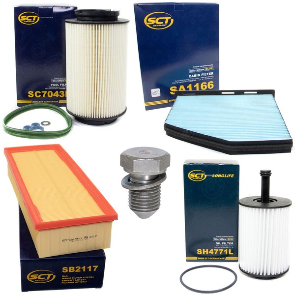 Filter Set Kraftstoff-ÖL-Luft-Innenraum + Schraube FüR Audi Seat Skoda VW Golf-image
