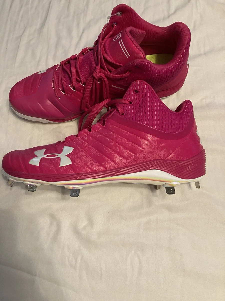 Under Armour Pink Baseball & Softball Shoes & Cleats for Men  display picture 3