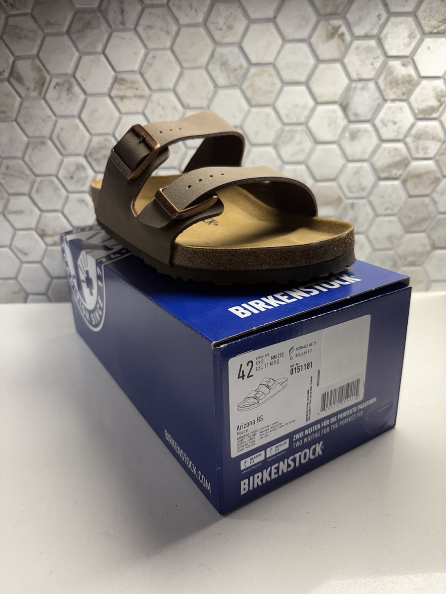 Birkenstock Arizona Birkibuc Sandal for Men, Size 9- Mocha | eBay