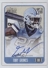 2021 Onyx Vintage College Auto Blue Ink /400 Tony Grimes #CATG Auto 03xg