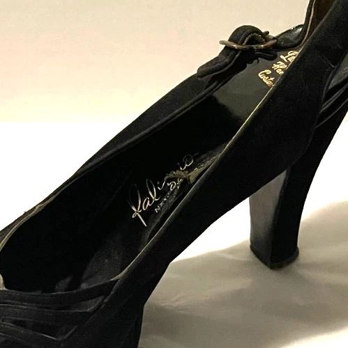 3 PAIRS VINTAGE SHOES 1930'S / 1940'S PLATFORM - Image 3 of 4