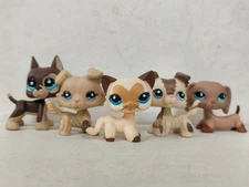 5pcs/lot Littlest Pet Shop Figure LPS Cat Dog #817#1194#3573#2210#518 Kid Toy