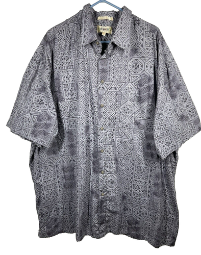 Vintage Campia Moda Hawaiian Tiki Mens Shirt Size 3XLT Purple Resort Wear Luau - Picture 5 of 5