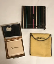 VINTAGE ELGIN AMERICAN COMPACT MIRROR CASE POWDER W/ORIGINAL BOX