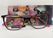 Foster Grant Reyna Women's Cateye Reading Glasses Wine Spring Hinges