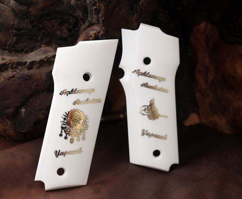 KSD Brand SW Mod 59 Compatible White Acrylic Customizable Grips - Picture 1 of 2