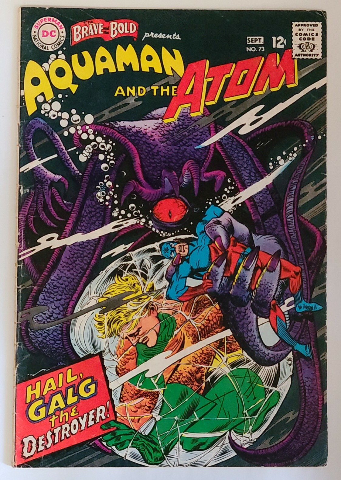     BRAVE AND THE BOLD #73 (PRESENTS) AQUAMAN & THE ATOM  (DC 1967) SILVER AGE!!