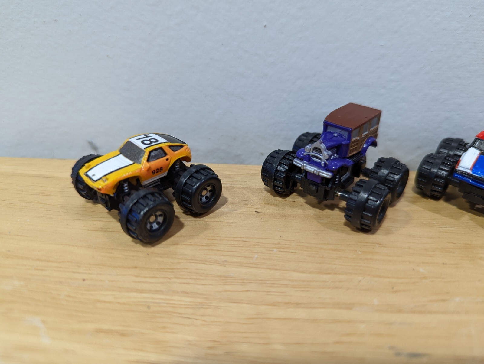 Vintage Lot of 4 1987 Micro Machines Monster Trucks Galoob 4X4 Big