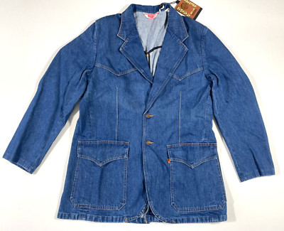 Levis Vintage Clothing LVC Denim Blazer Made with Cone Denim 1970's Style Rocker