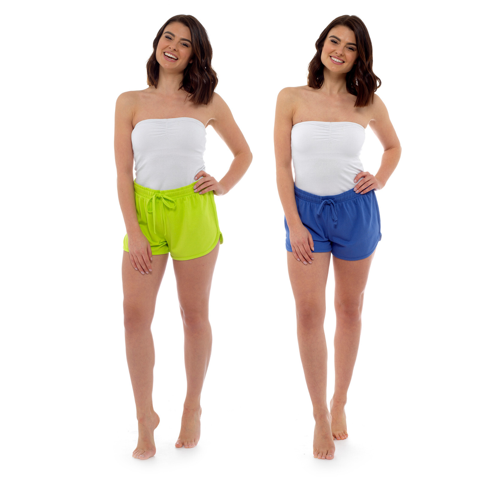 LADIES 2 PACK SHORTS BEACH LOUNGE SUMMER YOGA COTTON HOLIDAY SHORTS UK 822 BNWT eBay