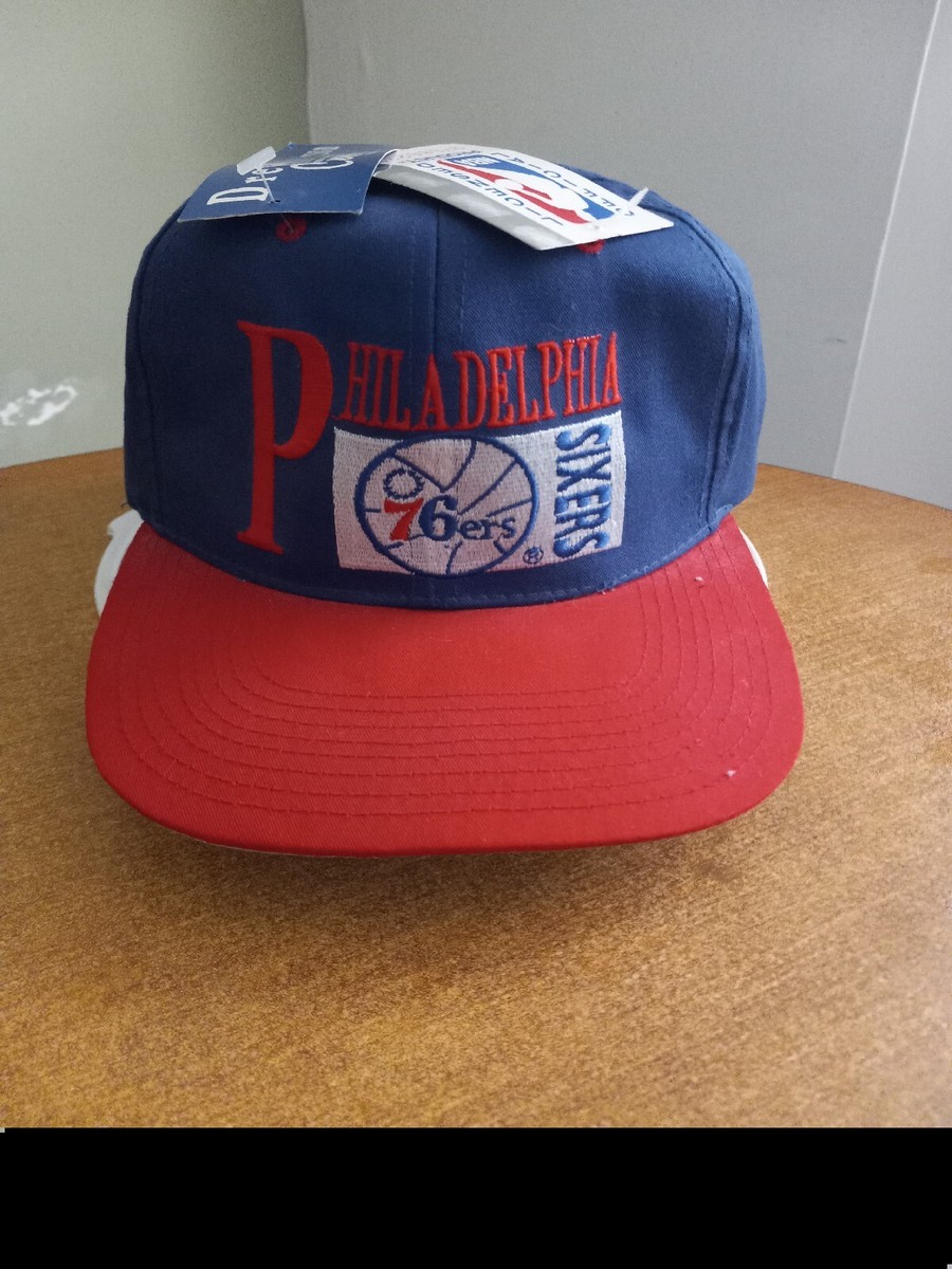 Vintage Philadelphia 76ers Drew Pearson NBA Blue/Red Snapback Hat NWT