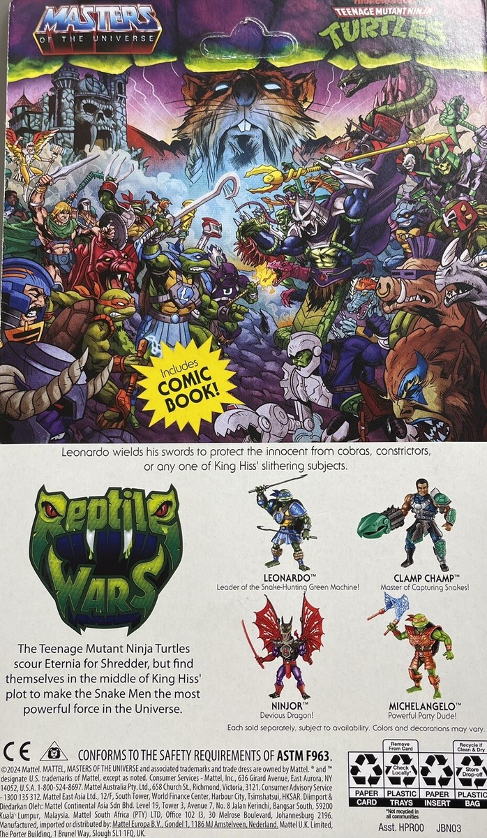 Masters Of The Universe Turtles Of Grayskull - Leonardo Reptile Wars (Mattel) Neuf