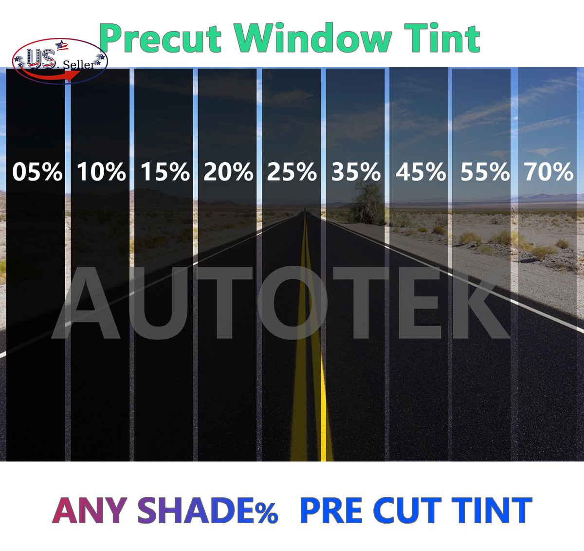 AUTOTEK Precut All Sides Windows Tint Film Cars Sun Blocking