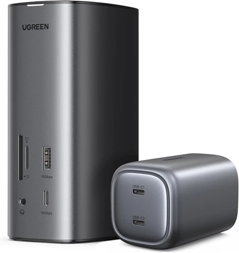 UGREEN Revodok Pro 312 USB C Docking Station with 100W USB-C GaN Charger