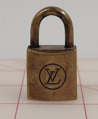 Authentic LOUIS VUITTON Lock Padlock Brass Unpolished LV #209 No Key