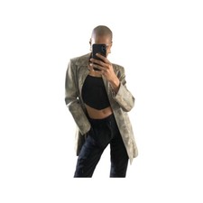 Liz Claiborne Leather Jacket 80s Faux Snakeskin