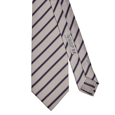 Italo Ferretti X Gerlin Krawatte Satin Seide Hellgrau Handmade IN Italien Zilli