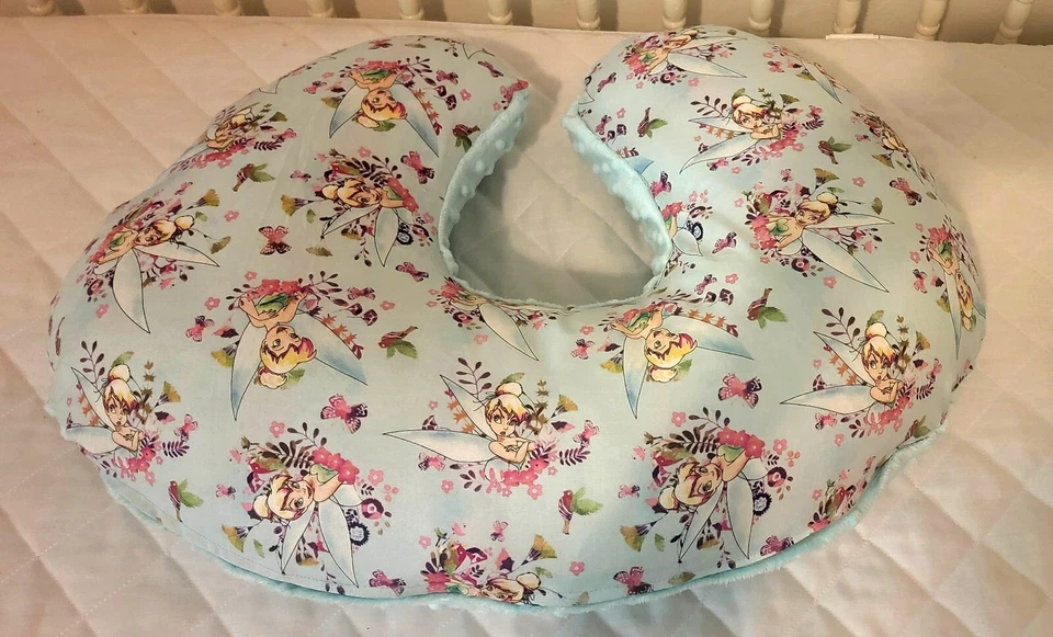 Funda de Almohada Boppy Hecha/Con Campanilla Y Azul Minky Burbuja Punto Trasero Foto 3 de 3