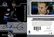 2001-02 BAP Signature Series Autographs #80 Markus Naslund - NM-MT