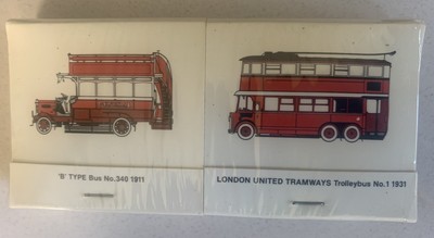 Four Match Books - Historic Vehicles of London - new in shrink wrap