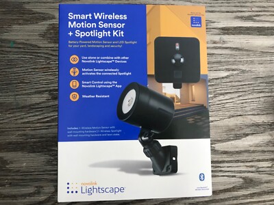 Novolink Wirelessly Connected Battery Operated Black Motion Sensor LED Spotlight