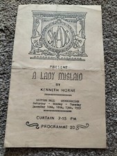 1955 STOCKSBRIDGE STEEL WORKS AMATEUR DRAMATICS Theatre Programme A LADY MISLAID