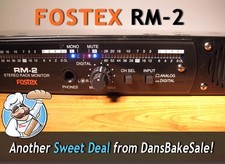 Fostex RM-2 1U Stereo Rack Monitor with Power Cable - Tested and Works Great 