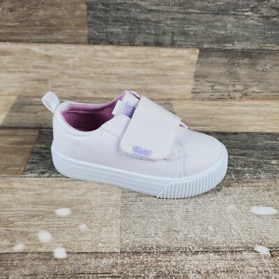 Keds Triple Step Girls Shoe Sz 10 M Walker Trainer Athletic White Canvas Sneaker