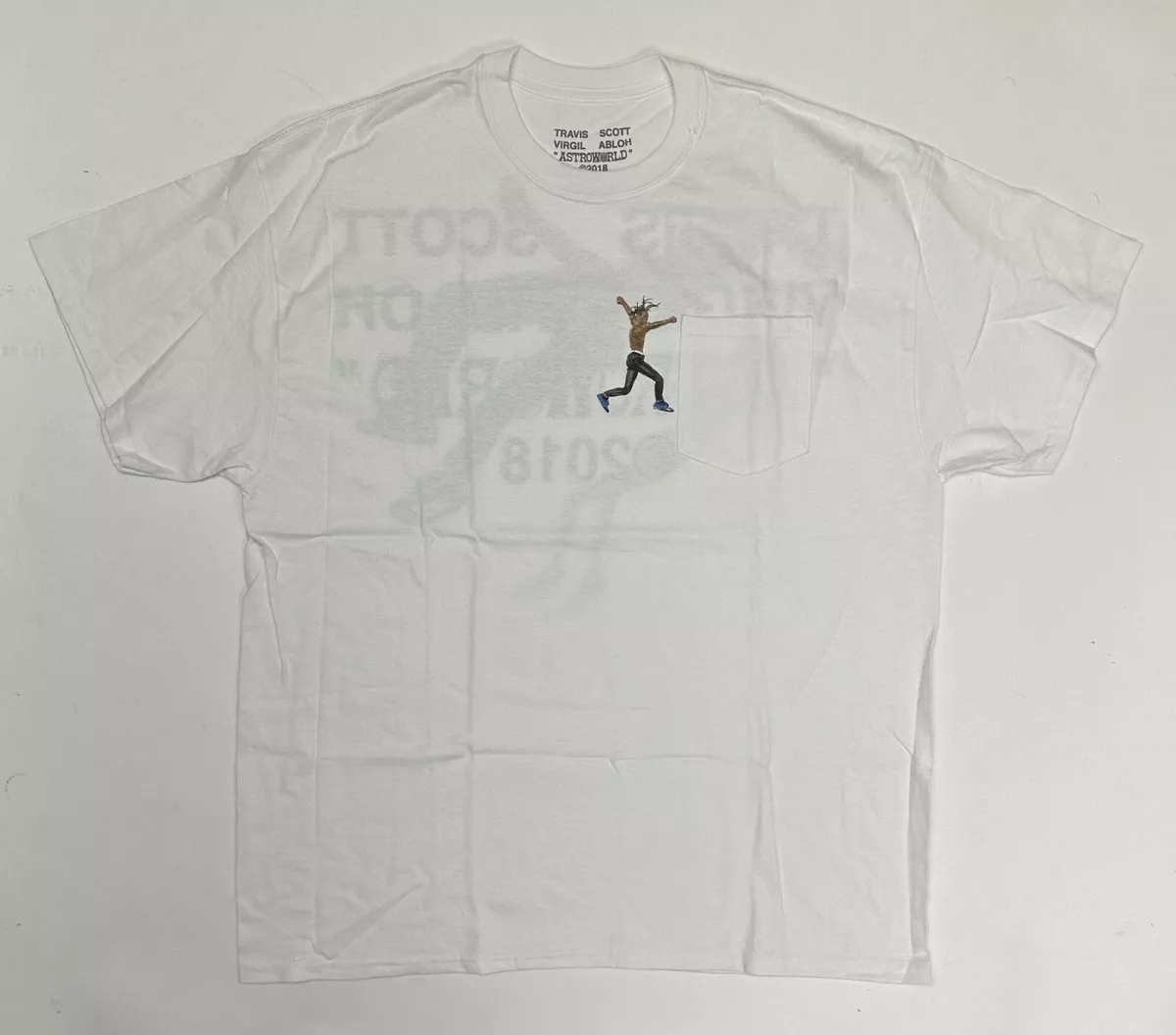 New Travis Scott x Virgil Abloh By A Thread Cactus Jack AJ4 White T-Shirt XL