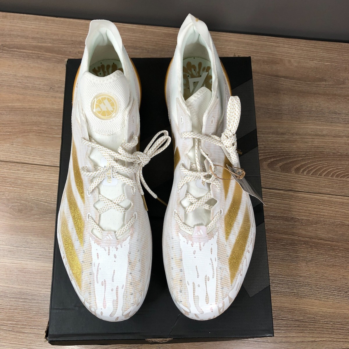 adidas IE4416 adizero Electric Speed Men's 17 Gold White Football