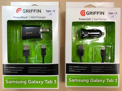 Griffin Type C Home Wall Car Fast Charger w/ 6FT Cable For S9, Note 9, Google XL