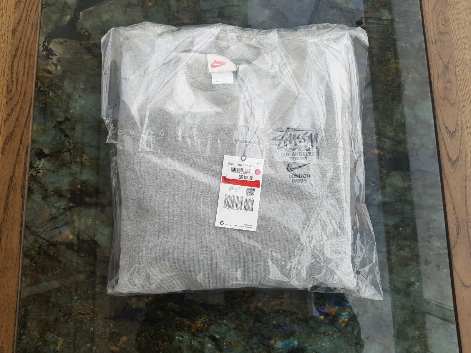 Stussy Fleece Crew - L Dark Grey Heather