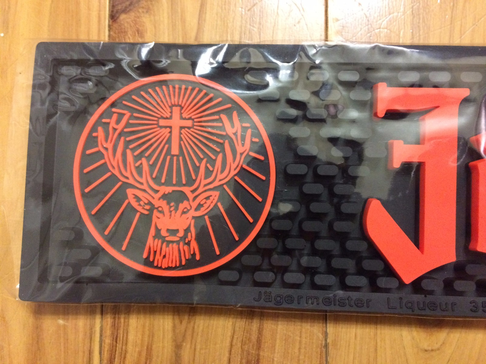 Jagermeister Rubber Bar Rail Runner Spill Mat Heavy Duty NEW 21" X 3.5