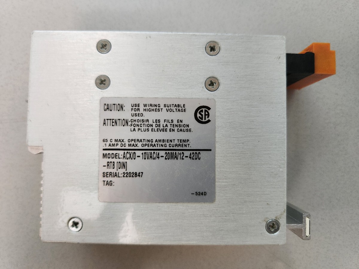 Moore Industries, AC Current Transmitter, ACX/0-10VAC/4-20MA/12