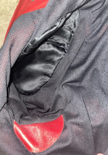 Hein Gericke Leather Padded Jacket Red White Motorcycle Womens Size 8 - Picture 17 of 21