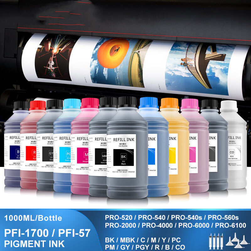 PFI-1700 PFI-57 1000ML/SET Pigment Ink For Canon PRO-520 540 560s