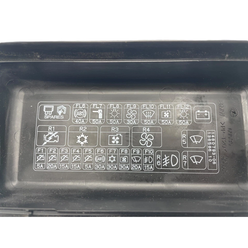 Cubierta de caja de fusibles compartimento motor MINI Cooper 2002-2003 R50 R52 R53 61131480793 Foto 3 de 4