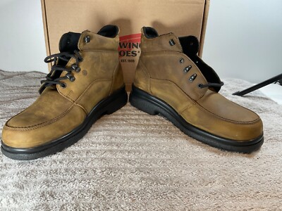 Red Wing Chukka Boots Mens Size 8.5? Brown Leather Lace Up Slip Resistant Work Red Wing Heritage Weekender Chukka 3322 (Men main image 3