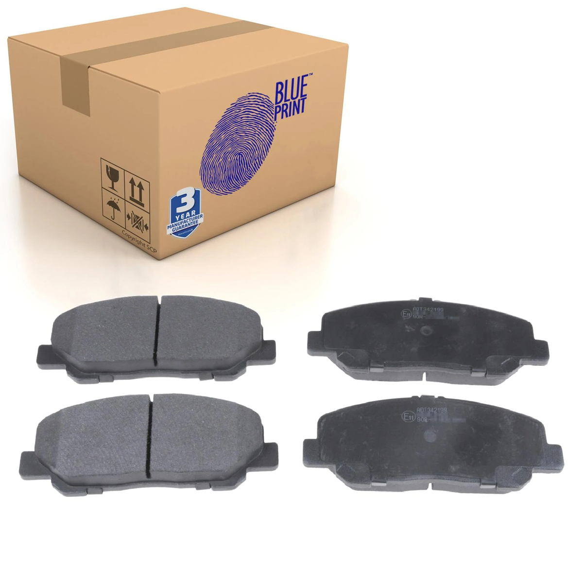 ハッピー Front Brake Pads Estima Set Kit Fits Toyota 04465-28520 Blue