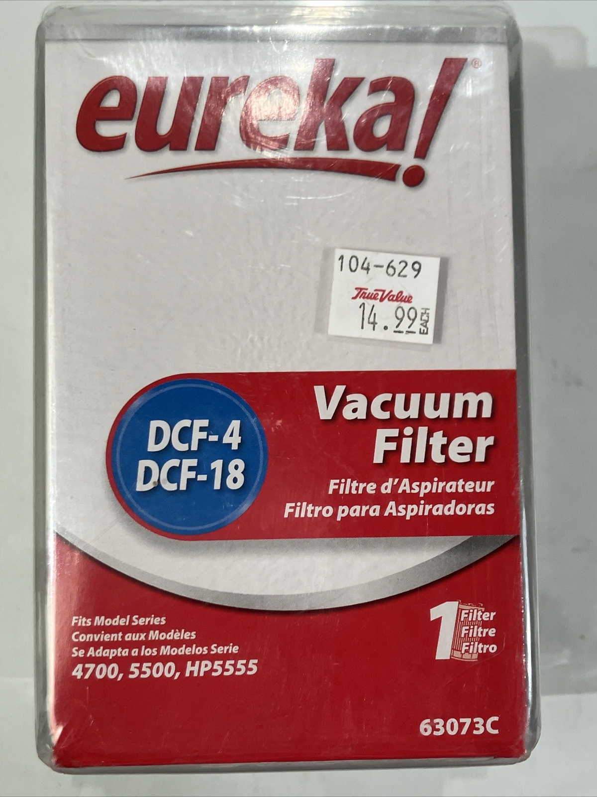 eureka! DCF-4 DCF-18  Vacuum Filter 63073C for 4700 5500 HP5555 dirt alert!