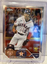 2023 Topps Chrome #113 Jeremy Pena Gold Rookie Cup Astros Second Year