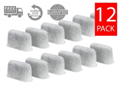(12) Replacement Charcoal Water Filters for ALL Braun Coffee